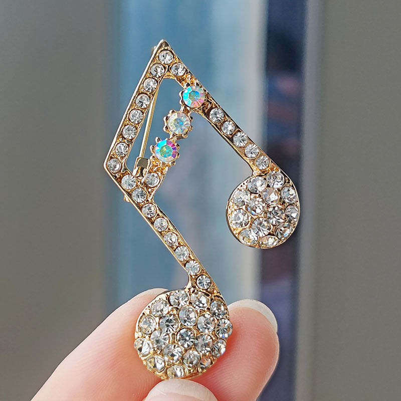 Creative Musical Note Brooch Image 2
